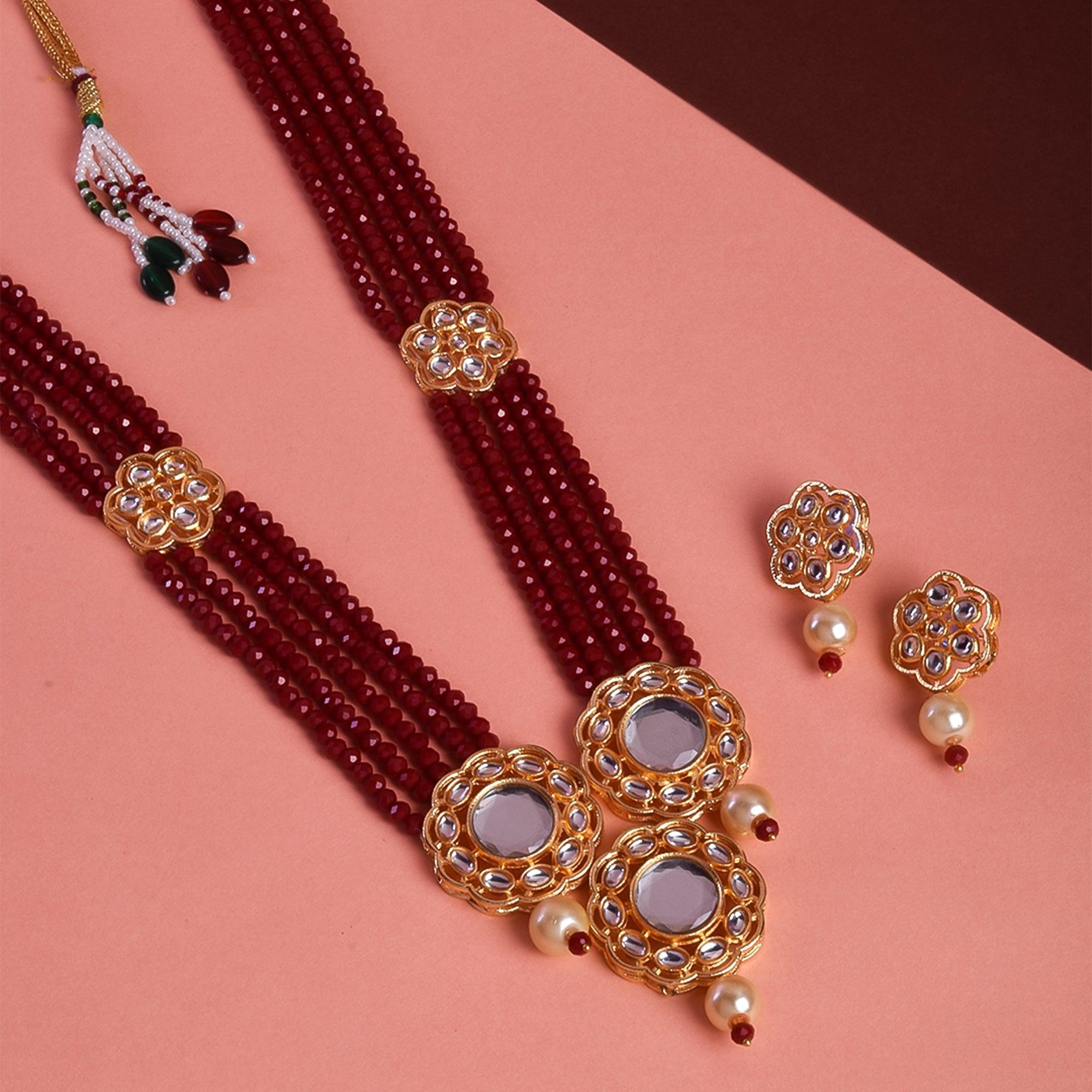 Buy Forever Floral Three Layered Beads Necklace Set | Tarinika - Tarinika  India
